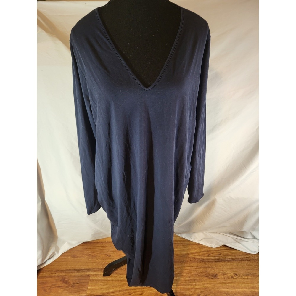 Universal Standard Dress Womens S Navy Blue Cap Sleeve Iconic Geneva